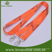 High quality customized logo double clip heat transfer printing neck lanyard on sale(free sample)